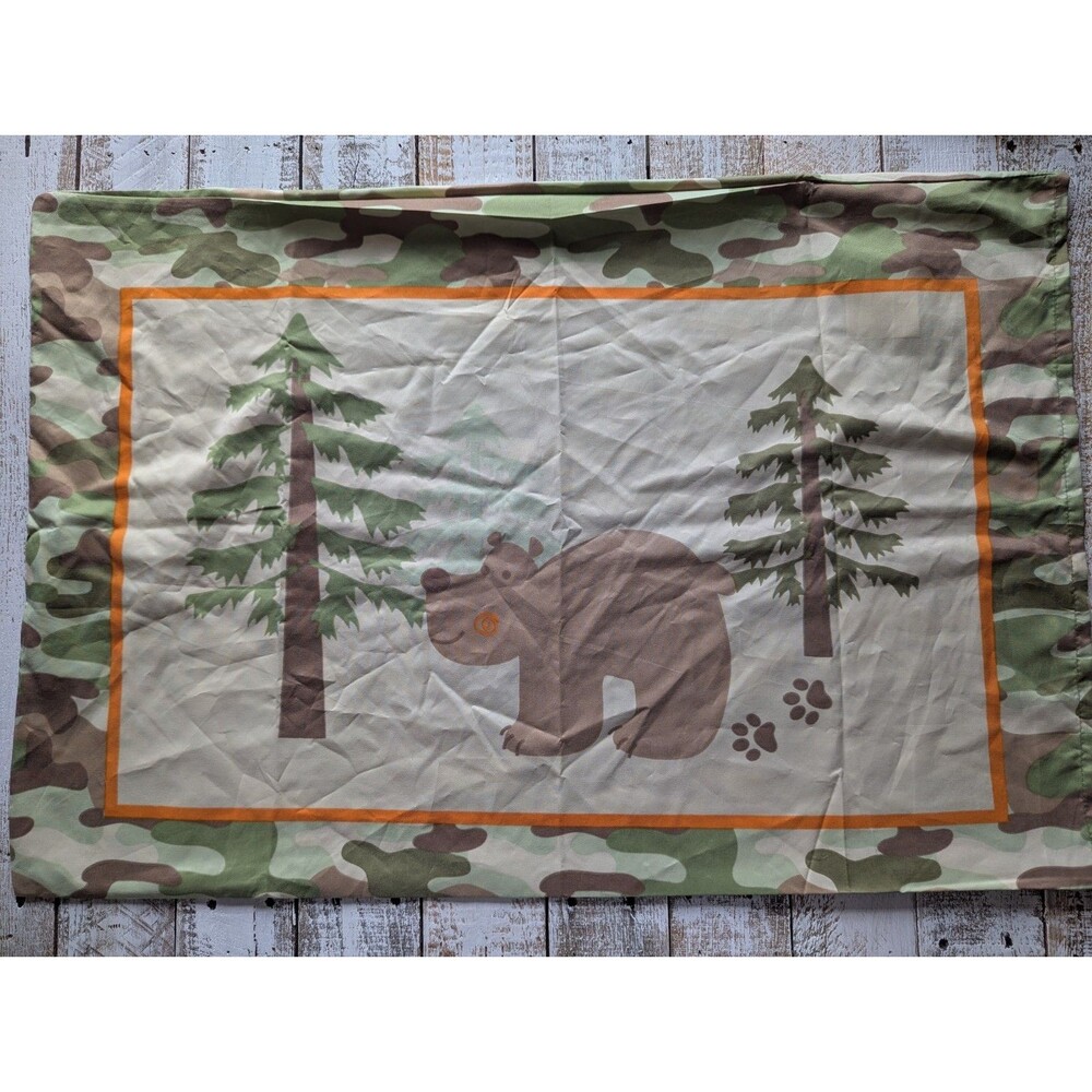 Garanimals Camo Bear Kids Pillowcase 20 x 30 Polyester GM2314 Camouflage Hunter